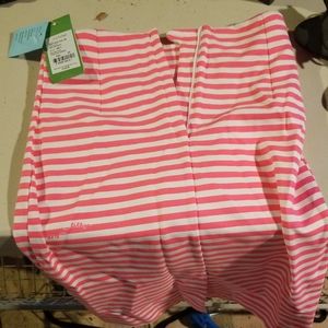 Skirt pink white lines